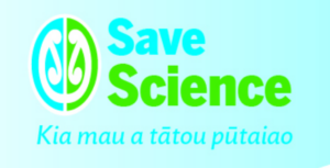 Save Science / Kia mau a tātou pūtaiao Logo